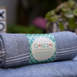 Gold Sol 100% Cotton Pestemal Towel (Turkish Towel) - Grey